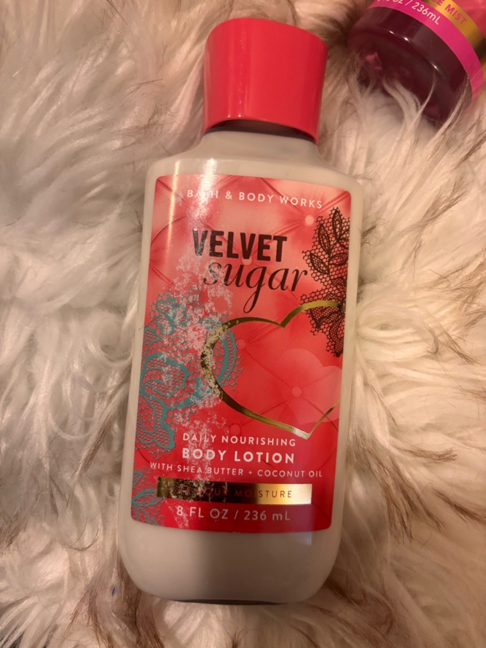 Bath & Body Works Velvet Sugar Body Lotion - Coral Pink Accents